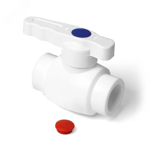 Кран шаровой 40 стандартнопроходной полипропиленовый PPR белый