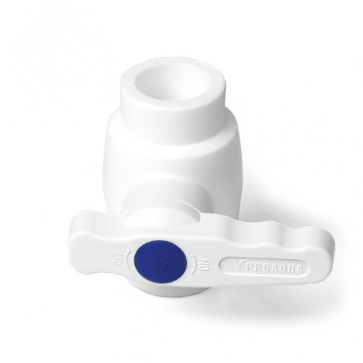 Кран шаровой 40 стандартнопроходной полипропиленовый PPR белый