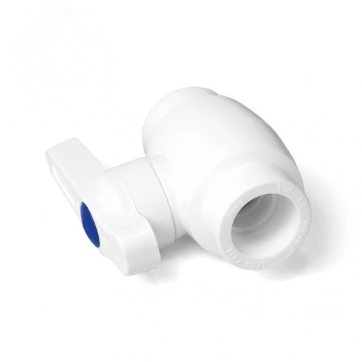 Кран шаровой 40 стандартнопроходной полипропиленовый PPR белый