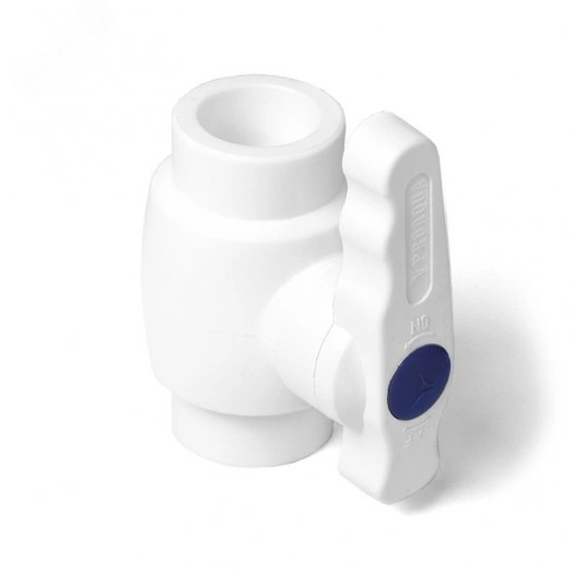 Кран шаровой 40 стандартнопроходной полипропиленовый PPR белый