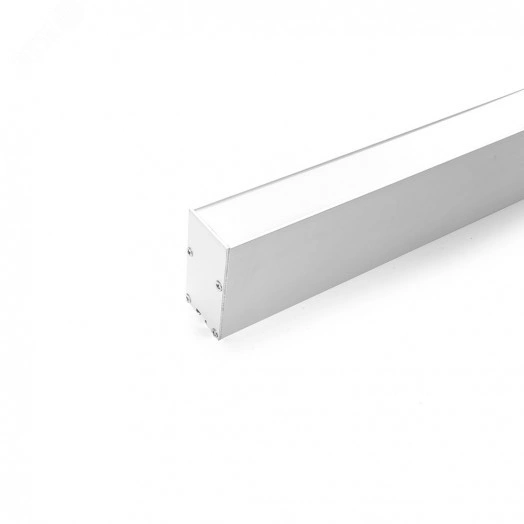 Профиль накладной алюминиевый 2м серебро матовый экран 2 заглушки 4 крепежа для светодиодных лент Feron