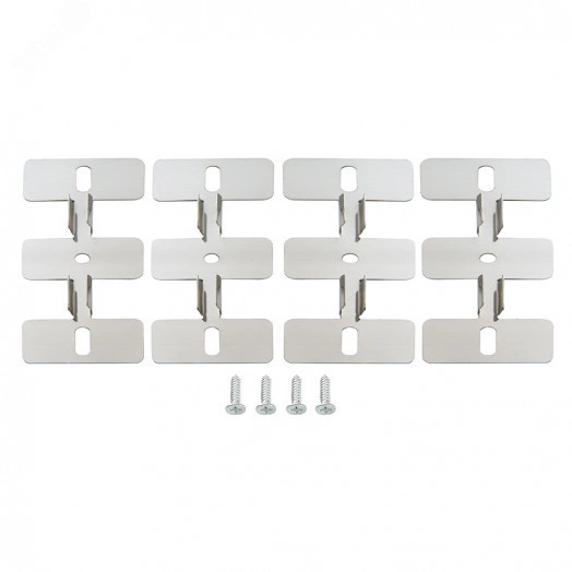 Профиль накладной алюминиевый 2м серебро матовый экран 2 заглушки 4 крепежа для светодиодных лент Feron