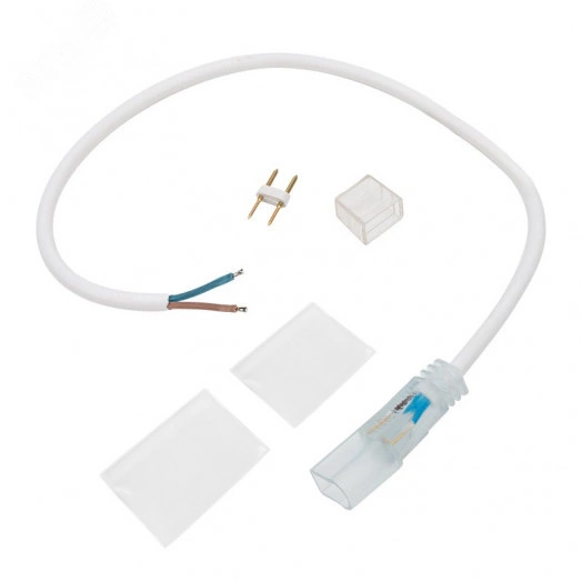 Коннектор с проводом для двухстороннего неона 8х16мм