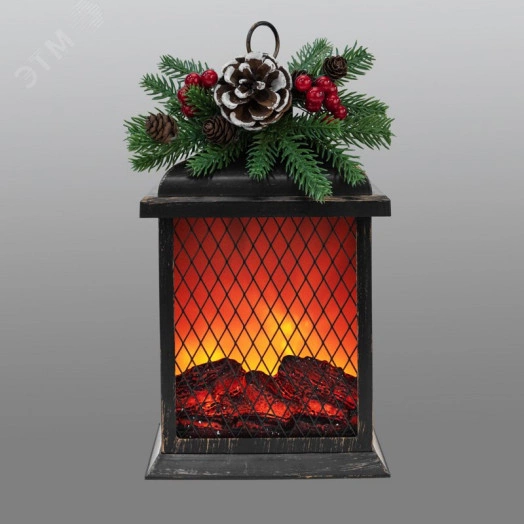 Светодиодный камин Рождество с эффектом живого огня 15х14х26см