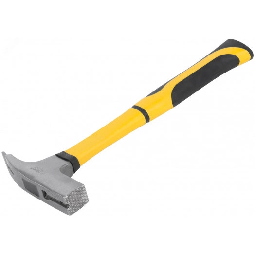 Молоток кровельщика кованый, фибергласовая усиленная прорезиненная ручка, 600 гр.