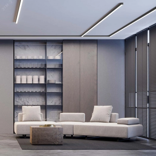 Профиль SL-LINE-3638-LW-3000 ANOD BLACK (Алюминий)