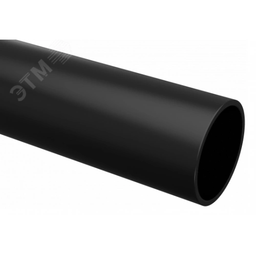 Труба гладкая ПВХ жесткая d20 мм (2 м) (50 м/уп) черная -Plast