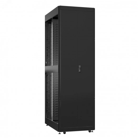 Шкаф серверный 52U 800х1000 передняя дверь: одностворчатая перфорированная IP20. задняя дверь: протект IP41. боковые панели: без. цвет: черный RAL9005 