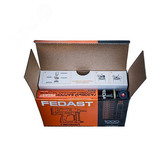 Гвозди 3.0x22 мм для монтажного пистолета с кованым наконечником Bullet point (1000 шт/уп + газовый баллон)