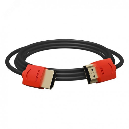 Кабель HDMI 2.0, Ultra HD 19М на 19М, 1.5 м., SLIM красный