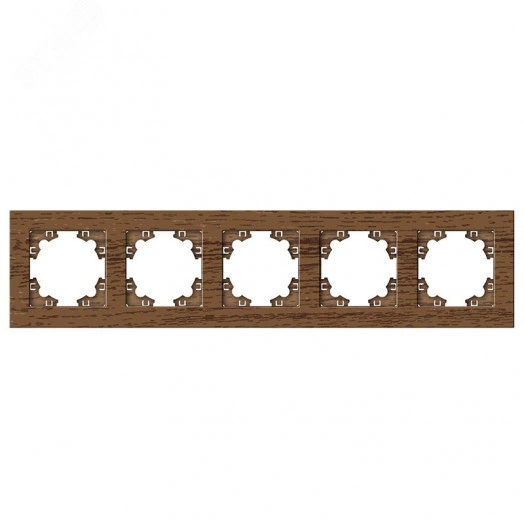 Рамка пятиместная горизонтальная Афина венге (еврослот)