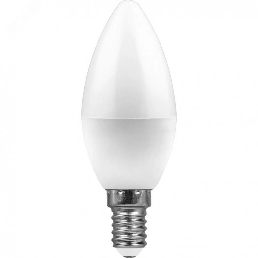 Лампа светодиодная LED 9вт Е14 белый матовая свеча