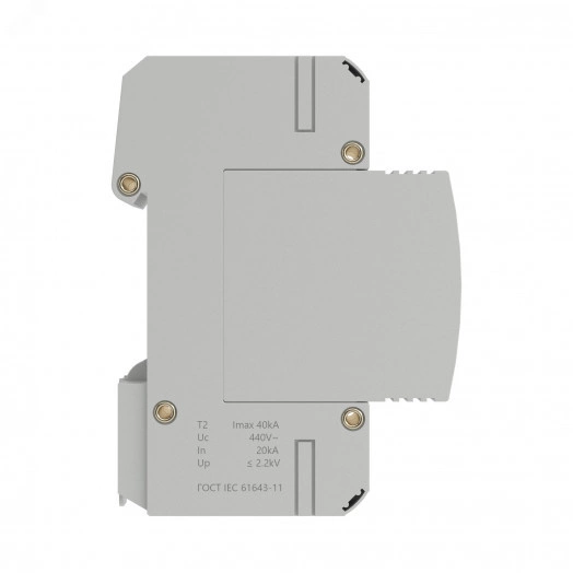 УЗИП, тип 2, 2 полюса, Imax 40kA, со сменным      модулем, Un 440V