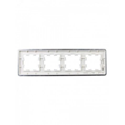 BRITE Рамка 4 поста РУ-4-1-Бр металл алюминий RE IEK