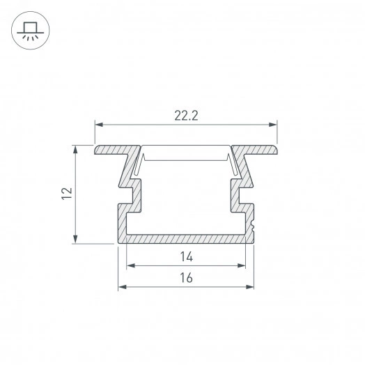 Профиль PDS-FS-3000 ANOD BLACK (Алюминий)