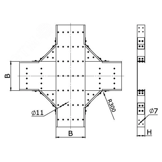 Ответвитель DL, осн 300, комплект