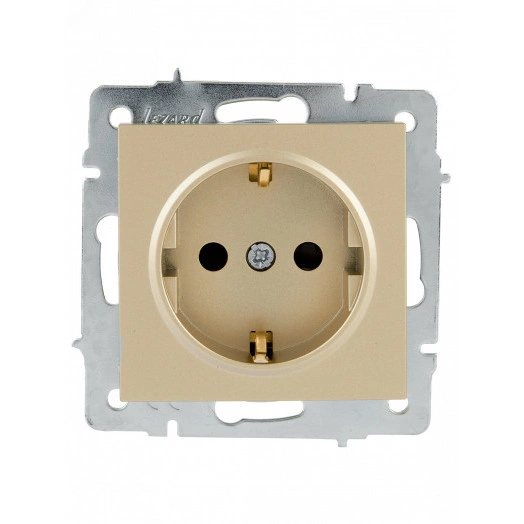 VESNA Розетка с защитой от детей ПБТ золото