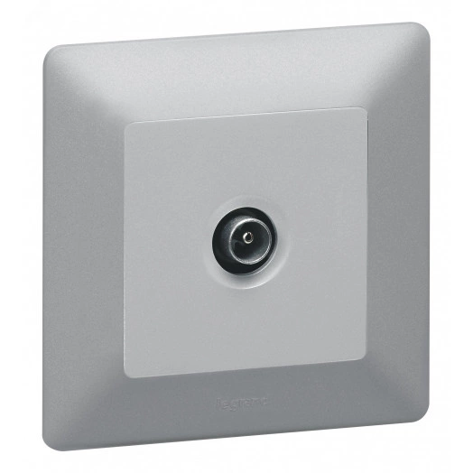 Valena LIFE Розетка ТВ c топологией звезда 0-2400 МГц С лицевой панелью Алюминий