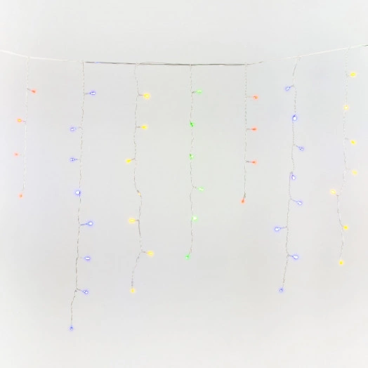 Бахрома светодиодная 20м С пультом 480 светодиодов Разноцветный свет Провод прозрачный ULD-B20007-480/DTA/RC MULTI IP44