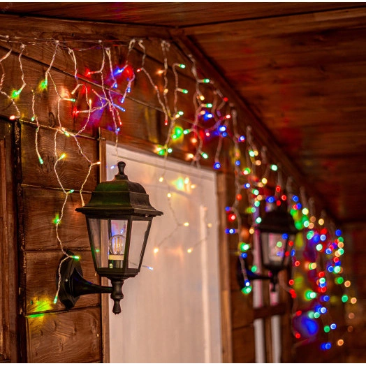 Бахрома светодиодная 20м С пультом 480 светодиодов Разноцветный свет Провод прозрачный ULD-B20007-480/DTA/RC MULTI IP44