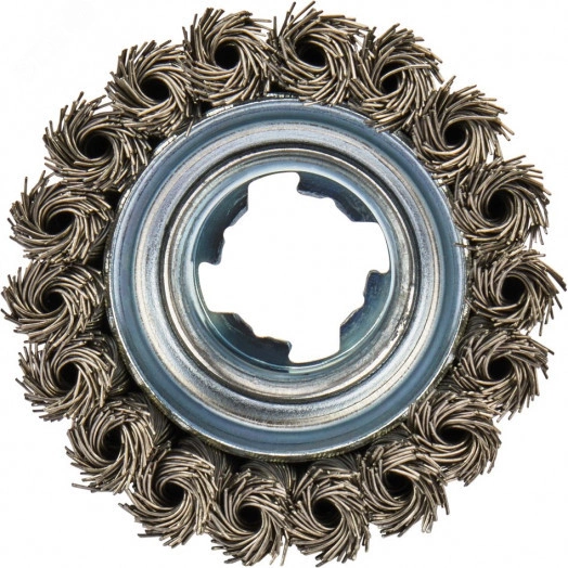 Щетка проволочная чашечная X-lock (d80 мм, толщина проволоки 0,5 мм, пучки, нерж.)