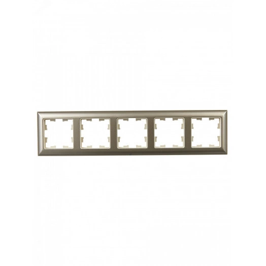 BRITE Рамка 5 постов РУ-5-Бр бежевый/шампань IEK
