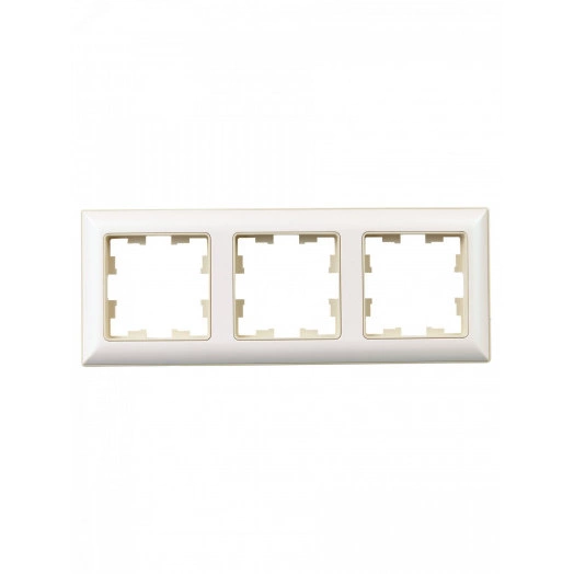 BRITE Рамка 3 поста РУ-3-Бр бежевый/жемчуг IEK