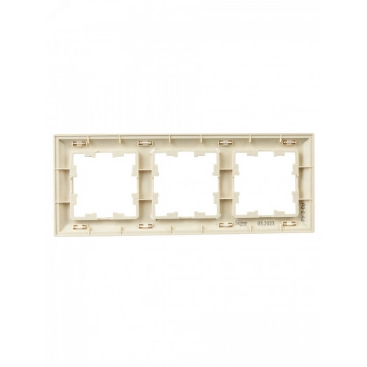 BRITE Рамка 3 поста РУ-3-Бр бежевый/жемчуг IEK
