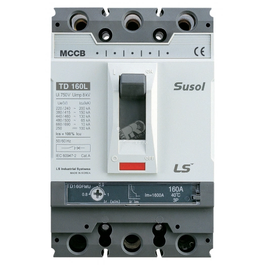 Выключатель автоматический TD160N (50kA) FMU 160A 4P4T