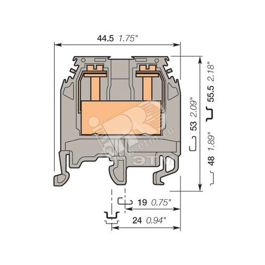 Клемма винтовая M16/12 16 мм.кв