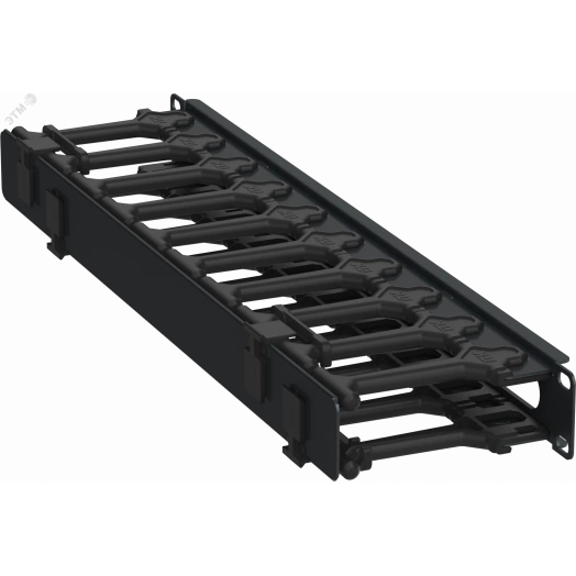 Кабель-органайзер горизонтальный 19 1U черный РФ