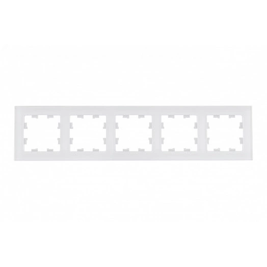 ATLASDESIGN NATURE 5-постовая РАМКА, НАТУРАЛЬНОЕ СТЕКЛО, БЕЛЫЙ