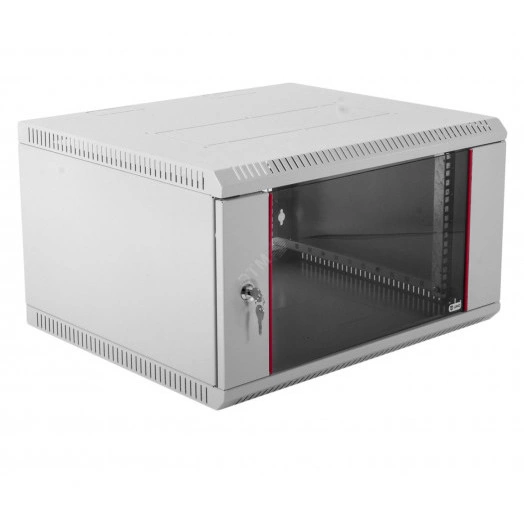 Шкаф телекоммуникационный настенный разборный 6U (600х650) дверь стекло