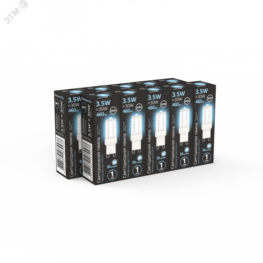 Лампа светодиодная LED 3.5 Вт 460 Лм 4100К белая G9 капсула 220 В керамика Black Gauss