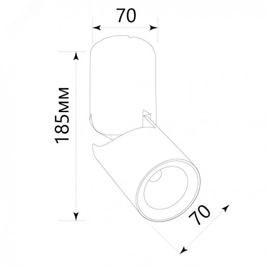 Светильник светодиодный ДПО-10w 4000К 800Лм наклонный белый
