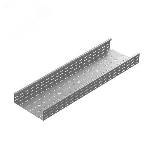 Промышленный лоток кабельный перфорированный 150х85х3000, толщ. 2,0 мм, Сендзимир цинк