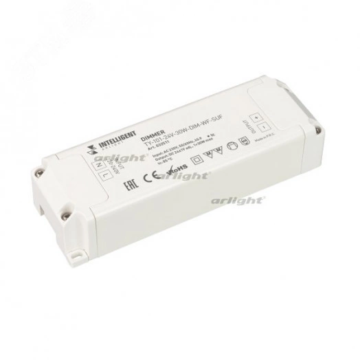 Диммер TY-101-24V-30W-DIM-WF-SUF (230V, WIFI, 433MHz, 1х1.25A) (IARL, Пластик)
