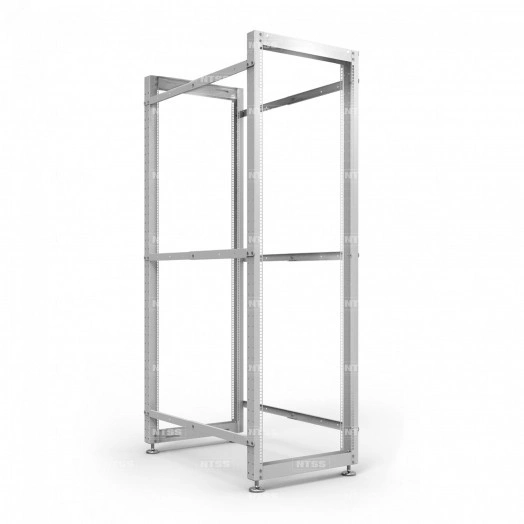 Стойка серверная NTSS OR двухрамная 24U 600-1000мм, комплект ножек, серый RAL 7035