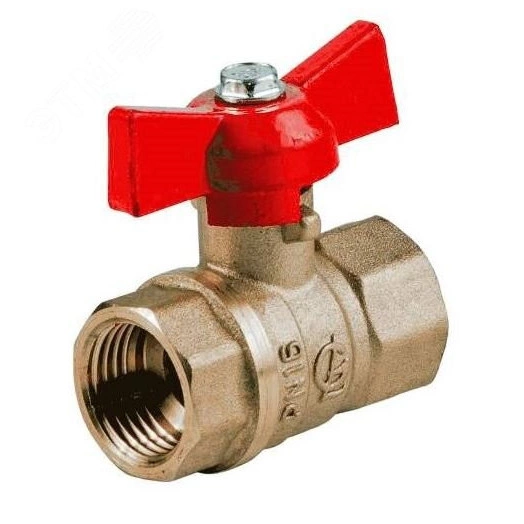 Кран шаровой Ду15 Ру16 1/2' ВВ ручка бабочка