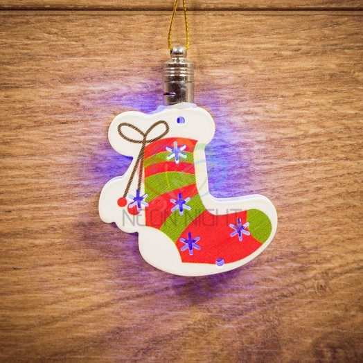 Фигурка домашняя подвесная Новогодний носок 8*6 см