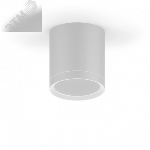 Светильник светодиодный ДПО 6 Вт 400 Лм 300К цилинндр накладной 170-240 В 68х75 мм IP20 белый с рассеивателем LED Overhead Gauss