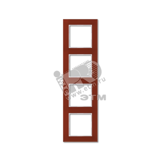 Рамка 4-я для горизонтальной/вертикальной установки  Серия- ACreation  Материал- стекло  Цвет- красный