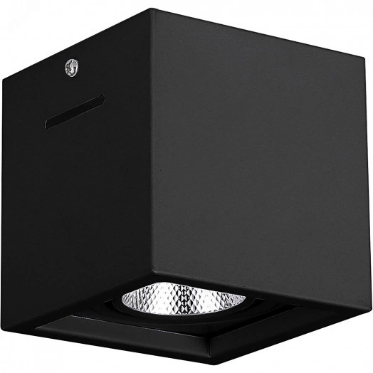 Светильник светодиодный ДПО-7w 4000К 630Лм поворотный квадратный черный