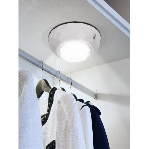 Фонарик туристический кемпинговый на липучке на батарейках 3хААА в палатку, сенсорный, беспроводной SB-508 Луна ЭРА