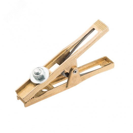 Зажим ''крокодил'' 200 А 140 мм для сварки (латунь)