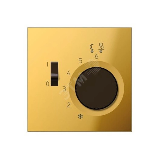 Накладка для регулятора подогрева пола   Серия LS990  Материал- металл  Цвет- золото