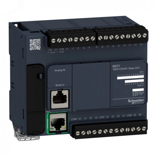 Блок базовый компактный M221-24IO Реле Ethernet