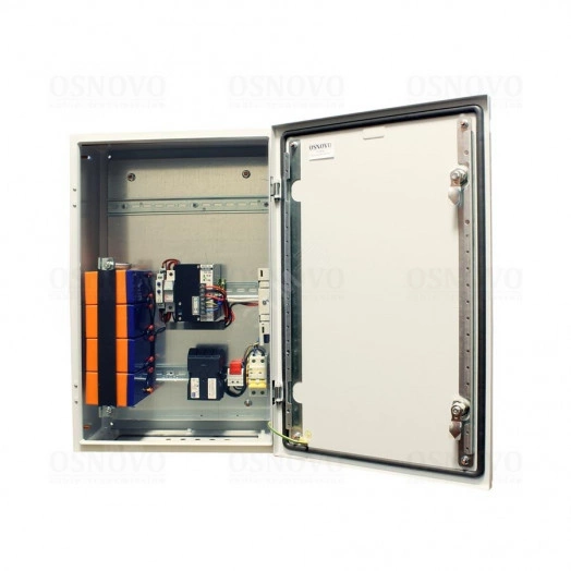 Станция уличная с термостабилизацией, резервным питанием и оптическим кроссом. Защита АКБ от глубокого разряда.