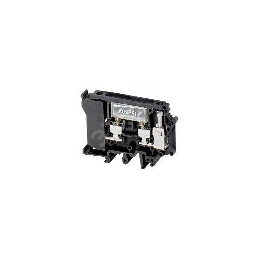 Клеммник винтовой с предохранителем для 6.3x32мм с индикатором 12-30В 2 точки подключения 6мм.кв