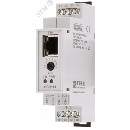 Модуль расширения системы CF-2141 CF-2141: CIB: 1x Мастер CIB с источником питания, добавление 32 дополнительных модулей, связь с CP: Ethernet